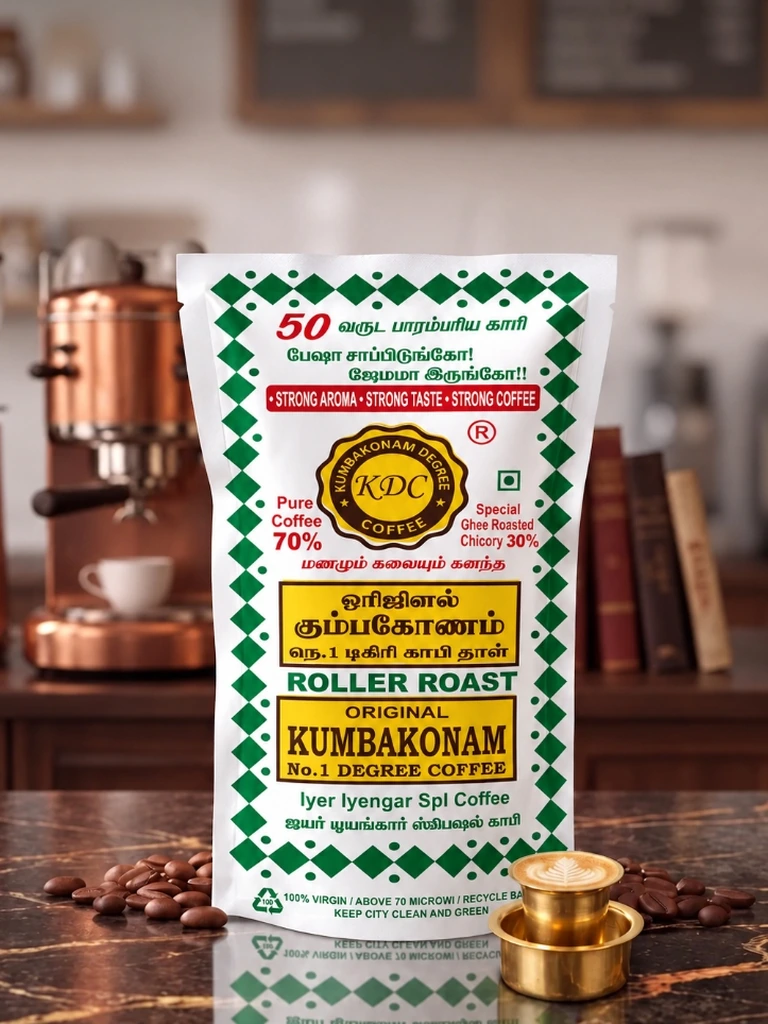 KDC Roller Roast (70% Coffee & 30% Chicory) - Authentic South Indian Filter Coffee